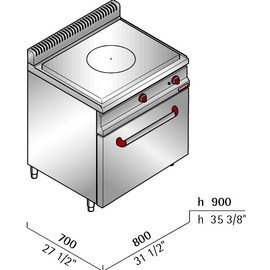 gas stove G7TP+FG1 gastronorm 17 kW | oven product photo