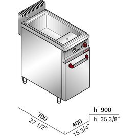 gas pasta cooker with double basin CPG40 MACROS 700 floor model | 30 ltr | double bottom product photo