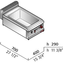 electric tabletop water bath CONSTANT E7BM4B MACROS 700 GN 1/1  • 1400 watts product photo