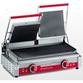 contact grill PDR/LD | 230 volts | cast iron • grooved • grooved product photo