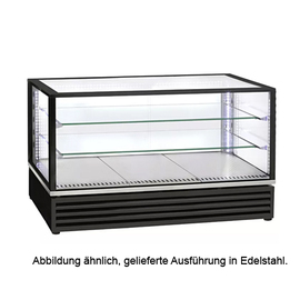 refrigerated display cabinet CD 1200 stainless steel coloured | 2 shelves product photo