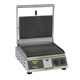 contact grill | 230 volts | enamelled cast iron • grooved • grooved product photo
