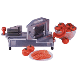 tomato cutter  H 237 mm • cutting thickness 9.5 mm | blade set|table locking angle|huller product photo