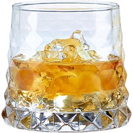 whisky tumbler GEM 33 cl with relief product photo