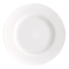 plate deep Ø 240 mm TOLEDO WHITE tempered glass product photo
