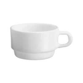 espresso cup 90 ml CAREWARE WHITE tempered glass stackable product photo