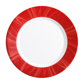 plate deep Ø 230 mm NATURA RED tempered glass H 36 mm with decor red product photo