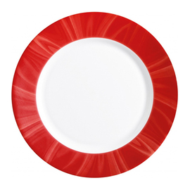 plate flat Ø 233 mm NATURA RED tempered glass H 26 mm with decor red product photo