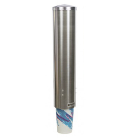 cup dispenser stainless steel L 406 mm | suitable for cup Ø 70 - 86 mm product photo