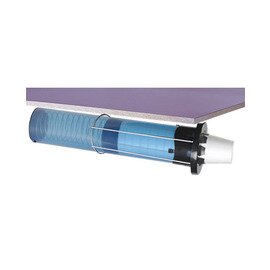 cup dispenser for table mounting transparent blue  L 597 mm | suitable for cup Ø 79 - 114 mm product photo