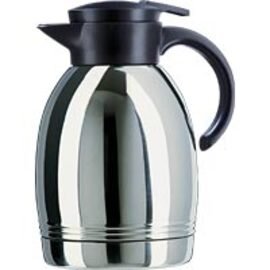 vacuum jug KONSUL 1.3 ltr stainless steel black shiny screw cap product photo