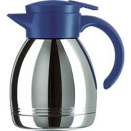 CLEARANCE | vacuum jug KONSUL 0.65 ltr stainless steel stainless steel coloured|blue shiny quick tip closure  H 240 mm product photo