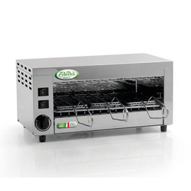 salamander grill Q4 with 2 tongs | 1200 watts H 220 mm L 320 mm x 230 mm product photo