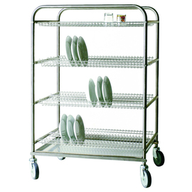 dishwasher basket trolley  | frame for plate  | 885 mm  x 670 mm  H 1510 mm wheeled product photo