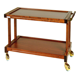 B-Stock | Trolley, solid wood, 86 x 50 x 82.5 cm, wheels Ø 100 mm, weight 20 kg, special item: scratched product photo