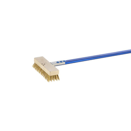 pizza oven brush | bristles made of brass | with scraper | 2 part handle | handle length 1200 mm product photo