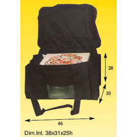 pizza warming bag black  • heatable  | 460 mm  x 330 mm  H 280 mm product photo