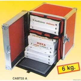 pizza transport case red  | 410 mm  x 410 mm  H 470 mm product photo