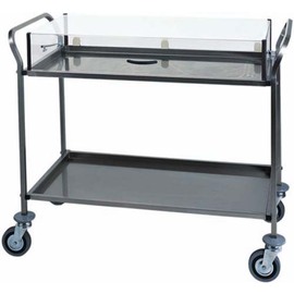 serving trolley CA 1163  | 3 shelves with domed hood  | 4 swivel castors product photo