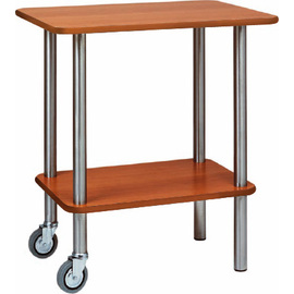 side trolley CA 901 2R | 2 shelves | walnut coloured | 2 swivel castors product photo