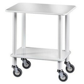 side trolley CL 903B white  | 2 shelves  | 4 swivel castors product photo