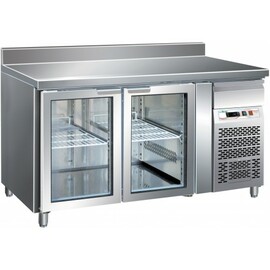 refrigerated table GN 1/1 GN2200TNG 340 watts | upstand | 2 glass doors product photo