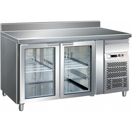 refrigerated table GN 1/1 G-GN2200TNG 340 watts | upstand | 2 glass doors product photo