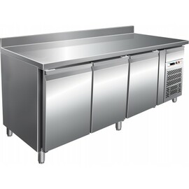 refrigerated table GN 1/1 GN3200TN 350 watts 417 ltr | upstand | 3 solid doors | 1 drawer product photo