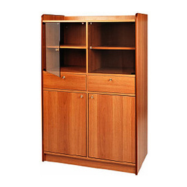 service cabinet 950 mm  x 490 mm  H 1440 mm with 2 drawers with 2 wing doors|1 glass door product photo