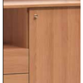 service cabinet walnut coloured 1360 mm  x 480 mm  H 950 mm with 3 drawers 1 compartment with 2 wing doors product photo