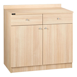 service cabinet wheeled walnut coloured | 900 mm x 480 mm H 950 mm product photo