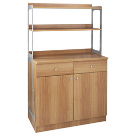 service cabinet wheeled walnut coloured | 900 mm x 480 mm H 1550 mm product photo