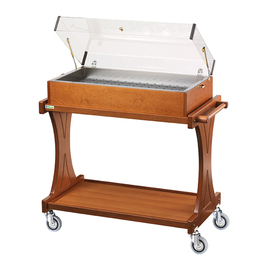 serving trolley CL 2785 | 2 shelves | walnut coloured | hood product photo