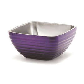 serving bowl 700 ml stainless steel square with relief double-walled L 139 mm W 139 mm H 70 mm product photo