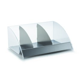 organiser OS 150 stainless steel plastic | 3 shelves | 360 mm  x 250 mm  H 150 mm product photo