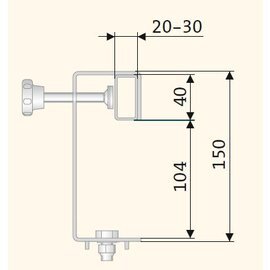 9100069 Sprossenhalterung für Wärmestrahler, weiß, 40 x 40 mm, (ohne Strahler) product photo  S