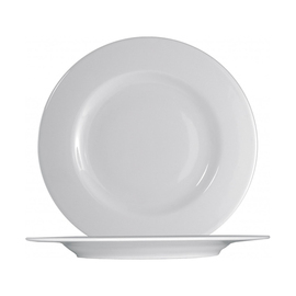 plate flat Ø 260 mm ISCHIA WHITE porcelain white round product photo