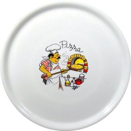 pizza plate NAPOLI porcelain white | pizza theme  Ø 310 mm product photo