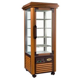 panorama freezer vitrine 400 BT BAROCCO | walnut coloured|light product photo