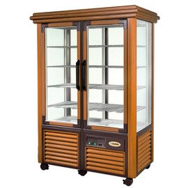 panorama freezer vitrine 800 BT BAROCCO walnut coloured|light 800 ltr 230 volts | 8 shelves product photo