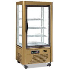 refrigerated panorama vitrine 540 F LED golden coloured 230 volts | 4 shelves product photo