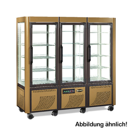 Panorama showcase 3P golden coloured 1830 mm x 700 mm H 1840 mm product photo