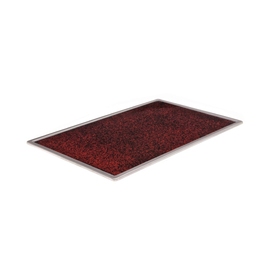 presentation plate HOTTY GN 1/1 glass marble look burgundy red product photo