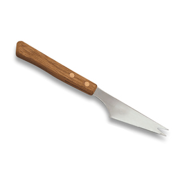 CLEARANCE | bar knife straight blade double top serrated cut | wood colour  L 18,4 cm product photo