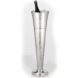 hammered wine bucket & stand stainless steel double-walled product photo