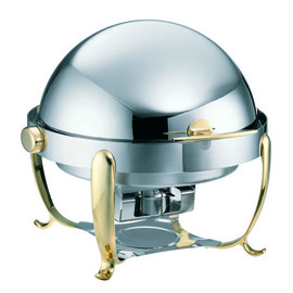 chafing dish Royal Gold round with roll cover Ø 550 mm product photo
