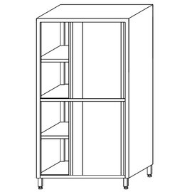 tall cabinet with 3 middle shelves with 4 sliding doors 800 mm  x 500 mm  H 1800 mm product photo