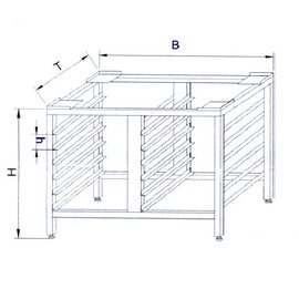 underframe for combi steamer | 860 x 703 x H 700 mm mm product photo