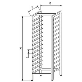 rack stainless steel 600 mm 660 mm  H 1800 mm product photo