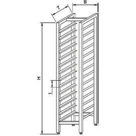 rack stainless steel 400 mm 540 mm  H 1800 mm product photo